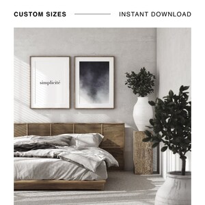 Set of 2 Prints, Abstract Watercolour Print, Minimalist Printable, Quote Print, Minimalist Abstract Art, Wall Art, Quote Art Printable