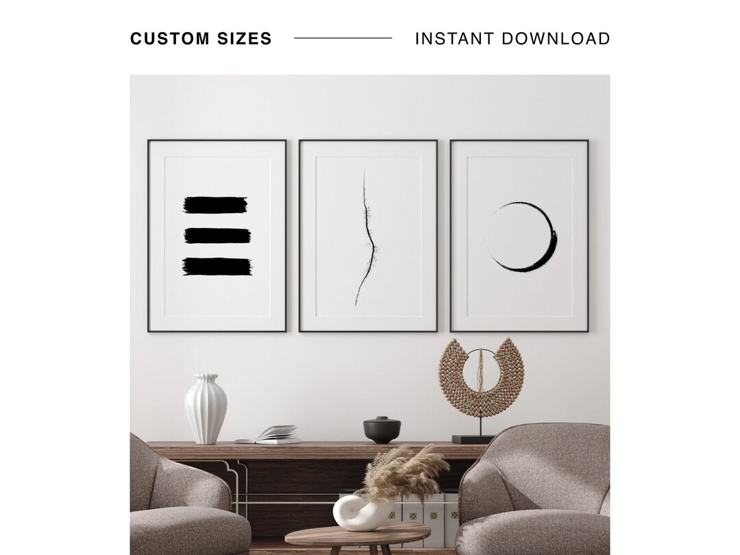 Wall Art Black and White, Scandinavian Wall Art, Black and White Prints ...