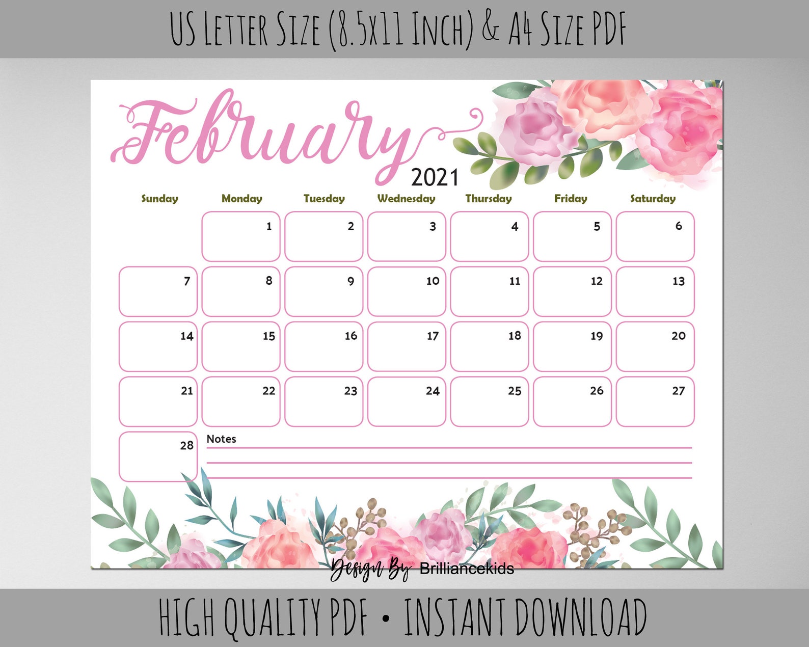 valentine calendar 2021