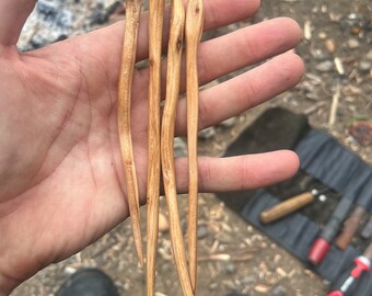 Hand carved Wooden hairpins/hairsticks