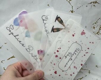 Custom vellum cash stuffing wallets