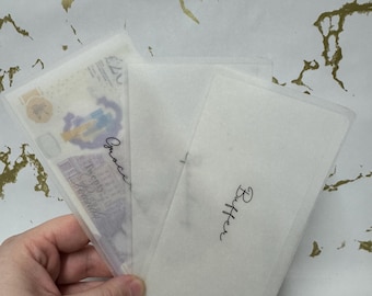 simple vellum purse inserts/ A6 Wallets