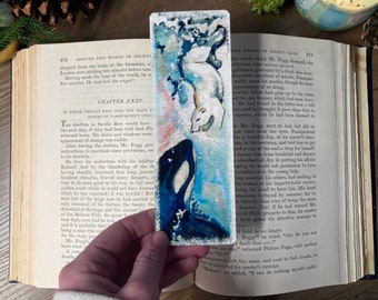 Arctic Animals Watercolor Bookmark Set: Narwhal, Orca, Polar Bear
