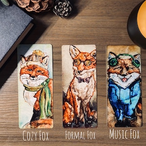 Fox Bookmark Set // Cute Animals Bookmark // Stylish Animals // Gifts For Teachers and Students