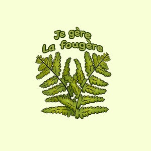 Handmade badge fern plant illustration positive affirmation funny plant quote green accessory christmas gift image 8