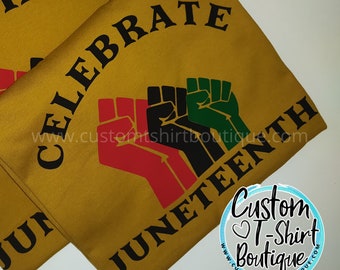 Celebrate Juneteenth T-Shirt, Black History Shirt, Freedom, Celebration, 1865