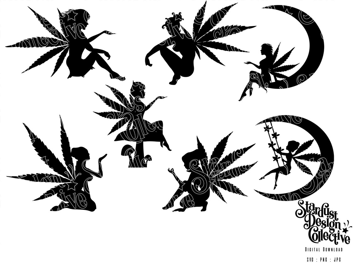 Stoner SVG Weed SVG Weed Fairy Cannabis Girl download | Etsy