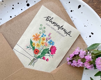 Flower seed bags with Demeter-certified wildflowers | Bouquet of flowers to plant yourself