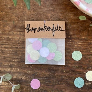 Set of 5 flower confetti | Demeter-certified organic flower seeds | Flower meadow confetti seed bombs farewell gift guest gift sustainable