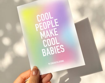 Karte zur Geburt, Baby Regenbogenbaby Genderneutral, Grußkarte, Geschenk zur Geburt
