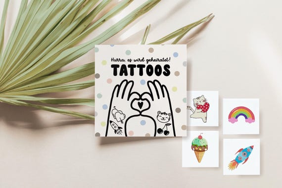 Kindertattoos für Hochzeiten, Gastgeschenk für Kinder, Beschäftigung Heirat, Klebe-Tattoos