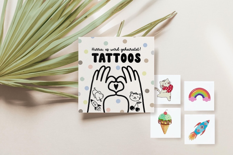 Children's tattoos for weddings, wedding favors for children, wedding activities, temporary tattoos image 1