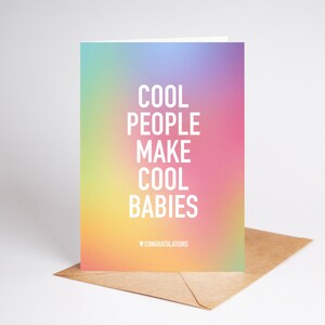 Karte zur Geburt, Klappkarte, Baby Regenbogenbaby Genderneutral, Grußkarte, Geschenk zur Geburt