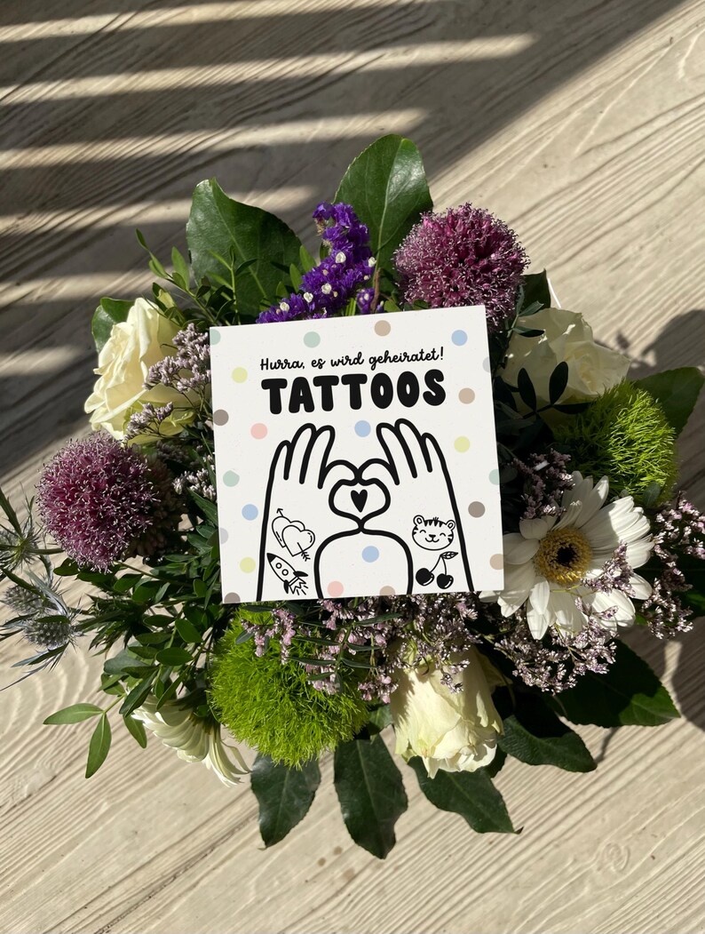 Children's tattoos for weddings, wedding favors for children, wedding activities, temporary tattoos image 4