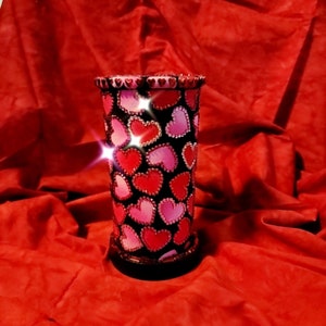 Heart Candle Embellished in Crystal Rhinestones, Perfect gift!