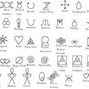 Wiccan Symbols/Sigils | Etsy