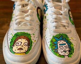 rick and morty nike slides