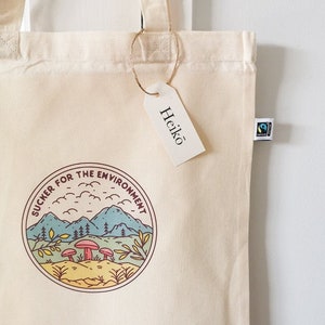 Borsa in cotone biologico: design &quot;Sucker For The Environment&quot;