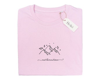 Maglietta in cotone biologico Dreamy Mountains: maglietta vegana sostenibile