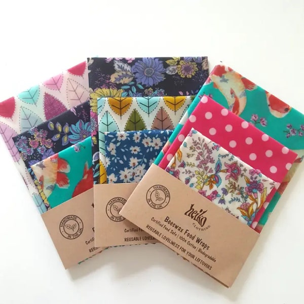 NEW  Beeswax Food Wraps - Certified Food Safe - Pine Resin Free