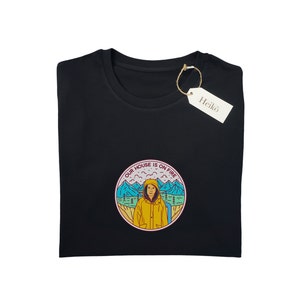 Heiko ‘Greta Thunberg’ / T-shirt 100% cotone biologico / Alta qualità, sostenibile, approvata dai vegani / Unisex / Bianco, rosa, blu