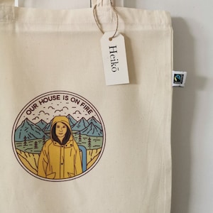 Heiko ‘Greta Thunberg’ | Vegan - 100% organic certified cotton tote bag | High quality, Sustainable, Fairtrade | 5oz