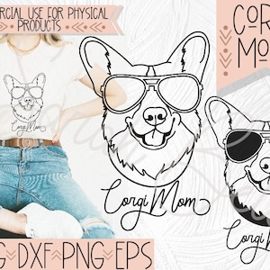 Corgi Mom SVG, Corgi Dog Clipart, Corgi Dog Design