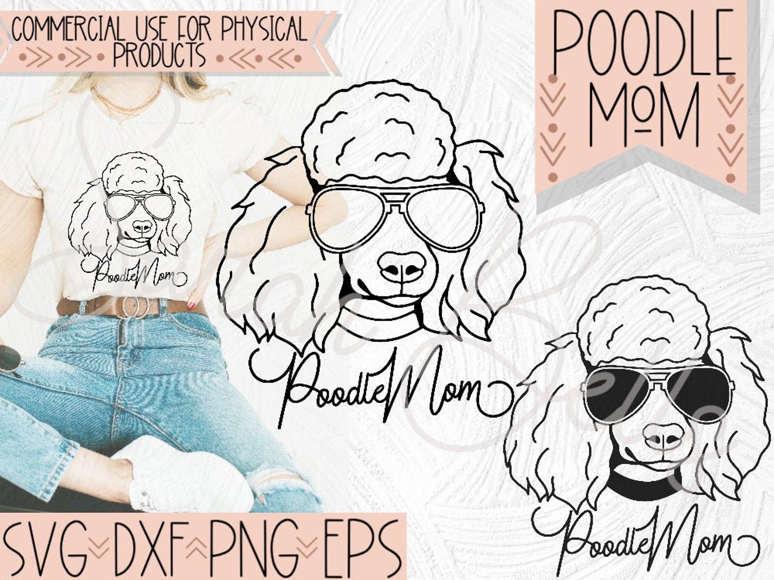 Poodle Mom SVG Poodle Dog Mom Clipart Poodle Dog Design - Etsy