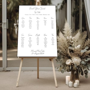 wedding table plan | print at home | digital download