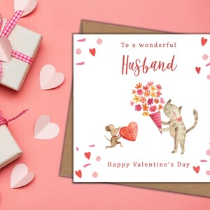Biglietto di San Valentino / marito / moglie / fidanzato / fidanzato / fidanzato / fidanzata / fidanzata / qualsiasi dicitura
