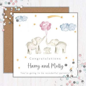 Tarjeta para futuros padres / felicitaciones / nuevos padres / género neutro