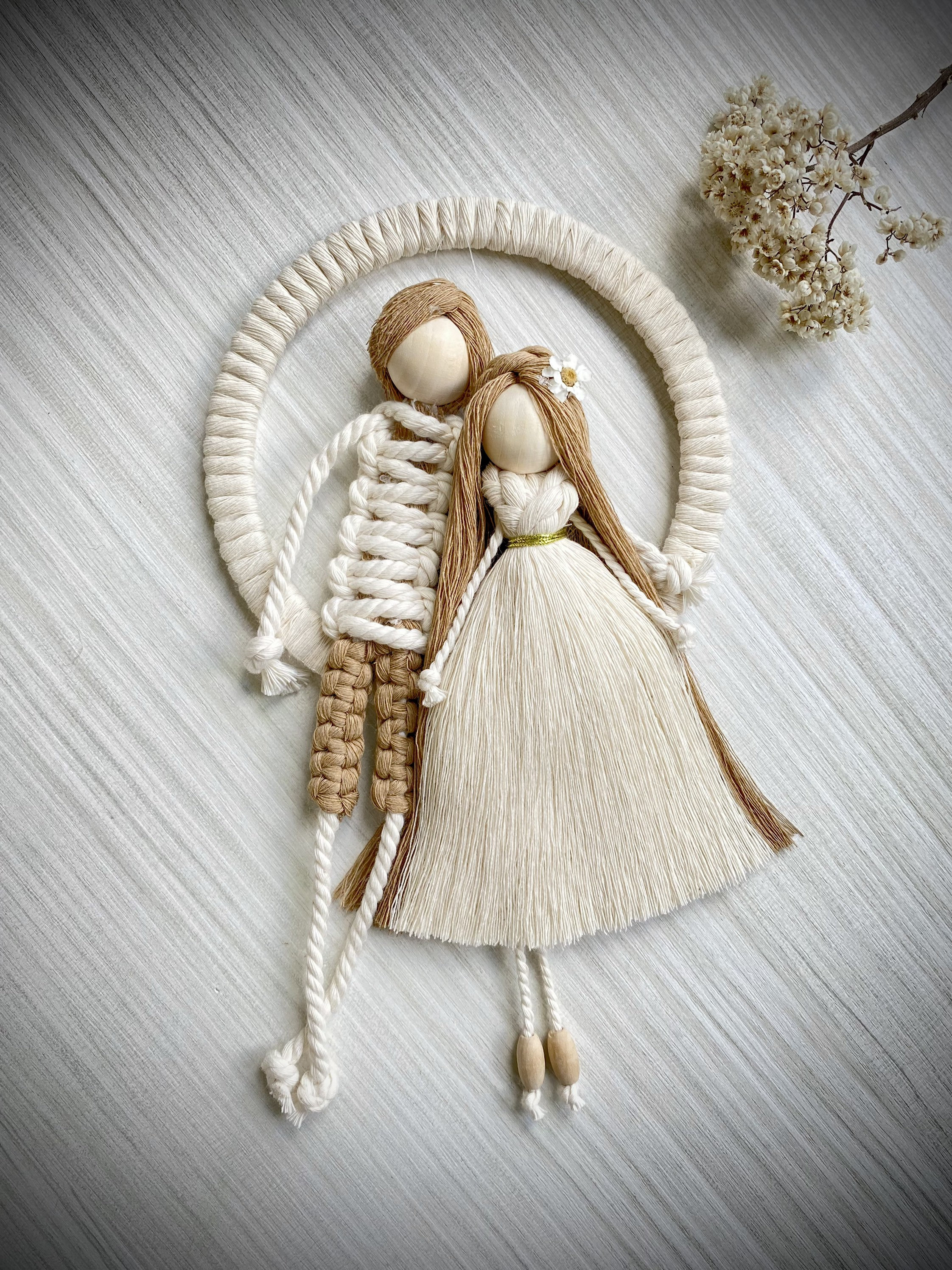 Handmade macrame hot sale doll
