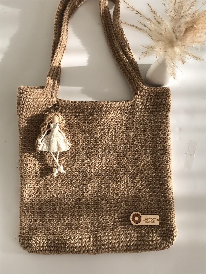 Jute bag eco friendly bag crochet bag shopper bag
