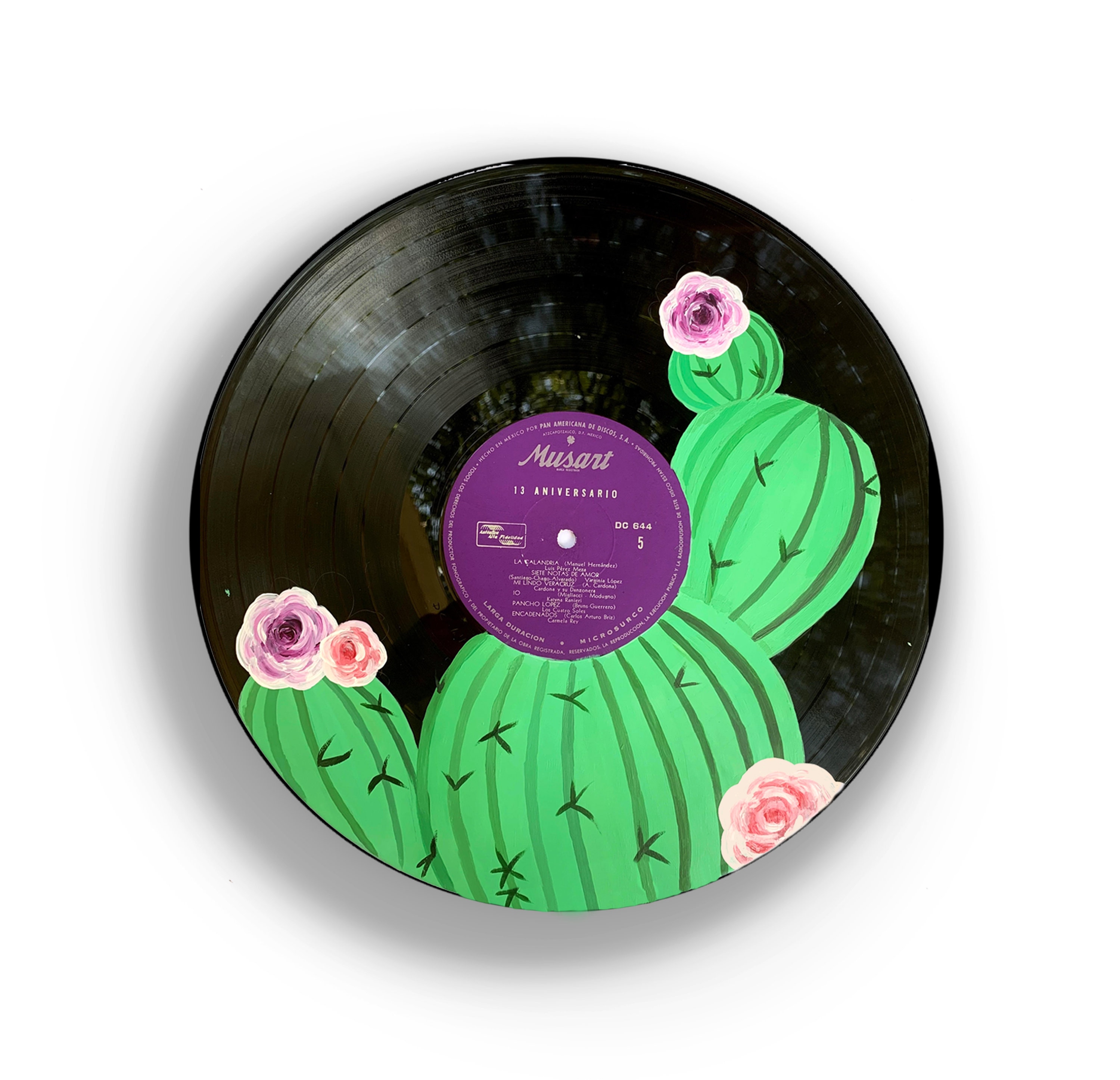 Customizable Painted Vinyl Record Vinyl Painting Wall Art Etsy