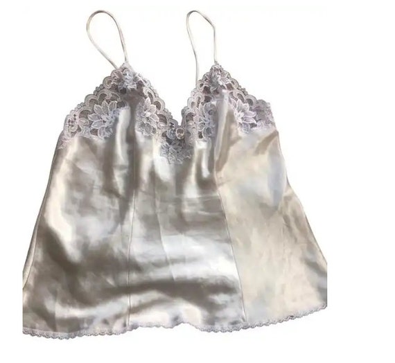 Christian Dior Vintage Cream Cami Lace Top