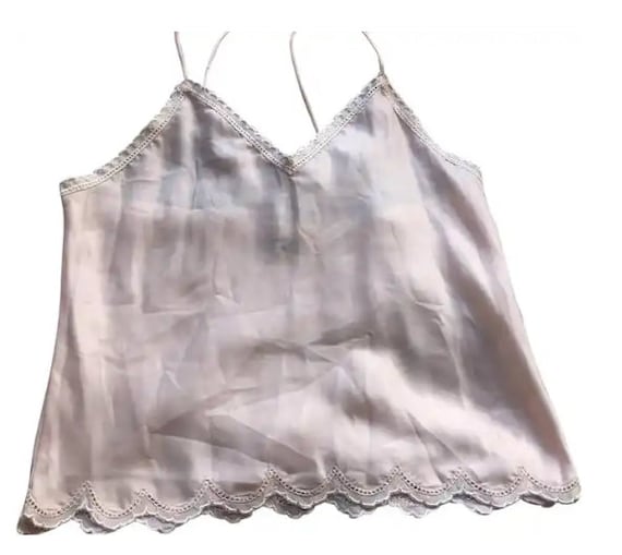 Christian Dior Vintage Light Pink Cami Lace Top