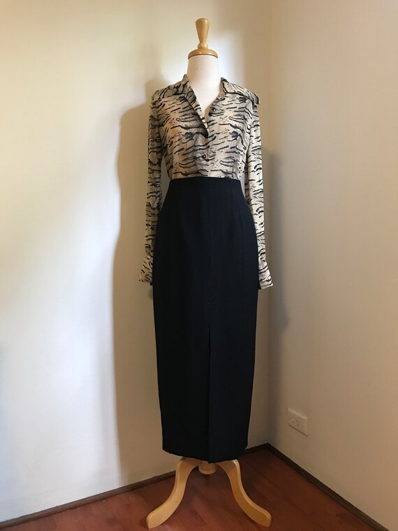 Sheer Vintage Tiger Print Blouse