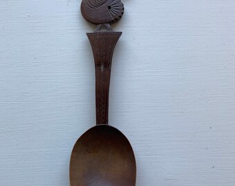 Antique Wooden spoon Hand Carved Wooden Spoon From Jerusalem 1880/1900’s - Vintage wooden spoon Olive Tree Wood