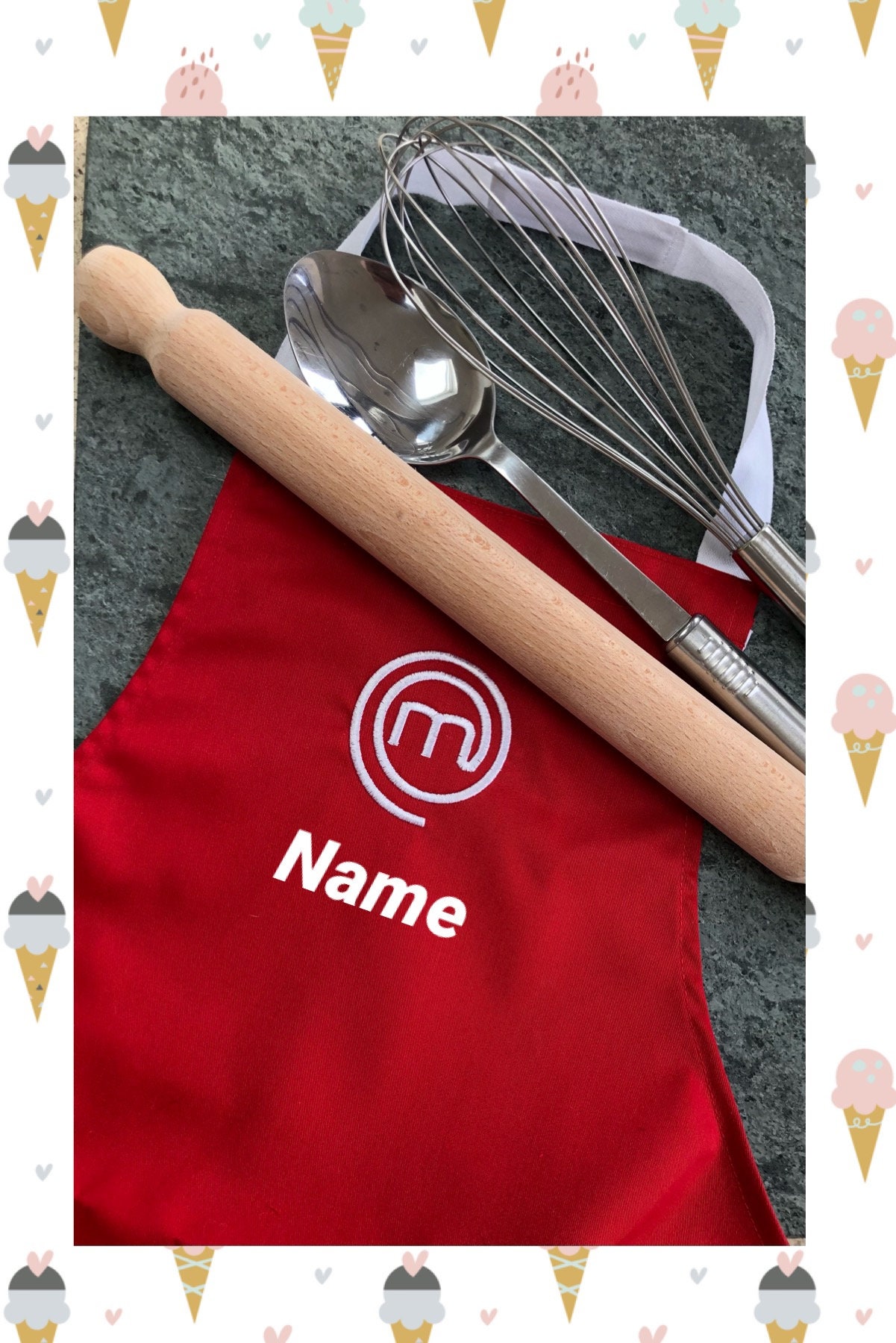Masterchef style apron. Apron Personalised. Trendy Apron. Etsy