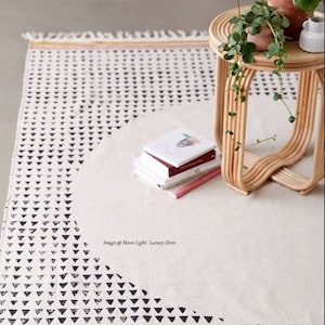 3x5 Ft Rug, Cotton Rug, Handmade Rug, Hand block Printed Rug, Floor Area Rug, Door Mat, Hand woven Rug, Decorative Rug, Indian Duri Carpet