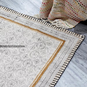 12x16 Ft Rug, Cotton Rug, Handmade Rug, Hand block Printed Rug, Floor Area Rug, Boho Rug, Hand woven Rug, Decorative Rug, Indian Rug Carpet