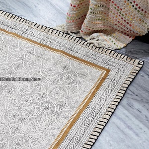 10x14 Ft Rug, Cotton Rug, Handmade Rug, Rag Rug, Hand block Printed Rug, Floor Area Rug, Boho Rug, Hand woven Rug, Modern Rug, Indian Rug