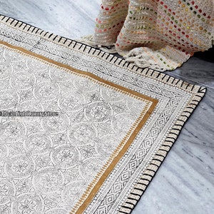 12x18 Ft Rug, Cotton Rug, Handmade Rug, Hand block Printed Rug, Floor Area Rug, Boho Rug, Hand woven Rug, Decorative Rug, Indian Rug Carpet