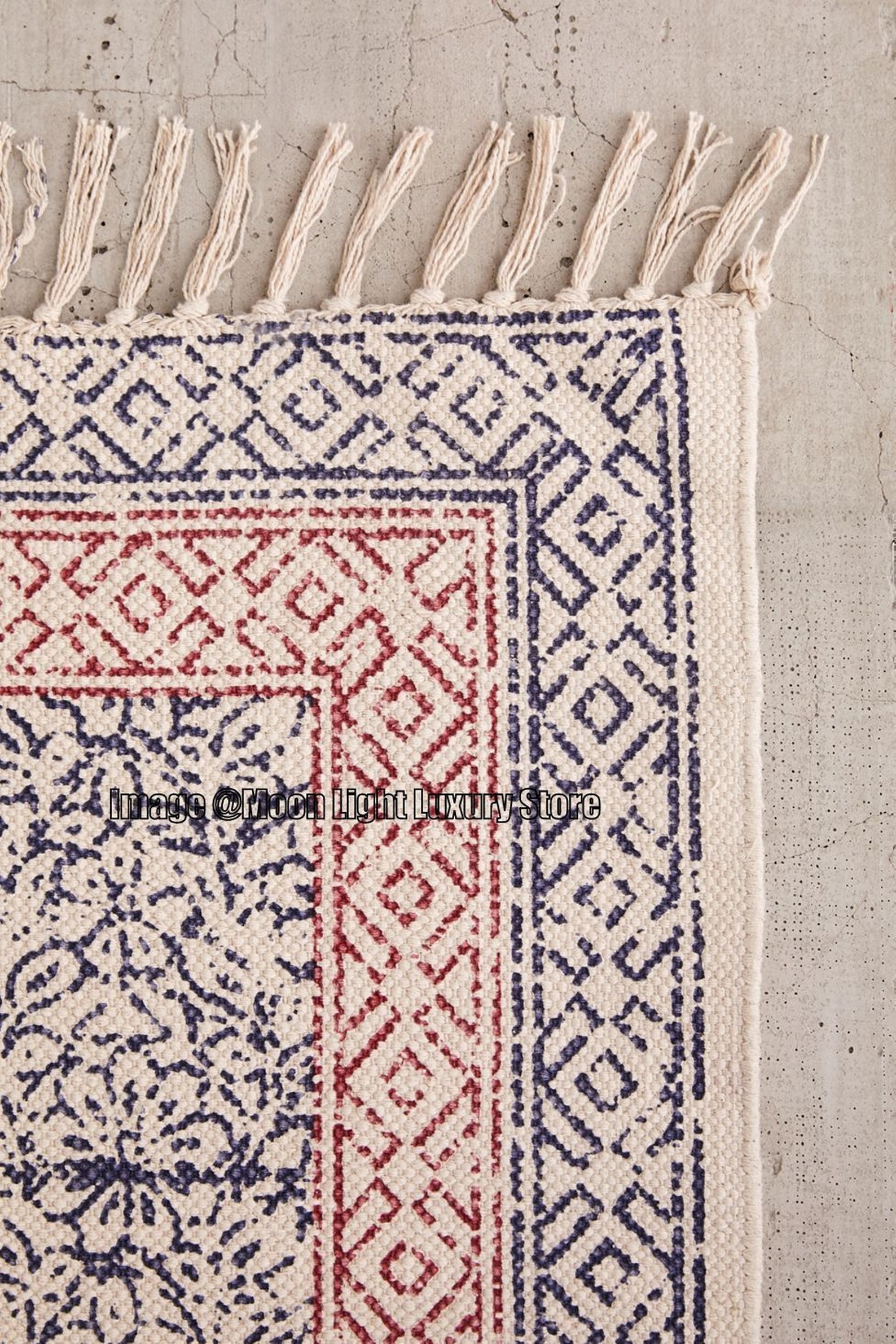 8x10 Ft Rug Antique Rug Living Room Rug Cotton Rug Floor Etsy