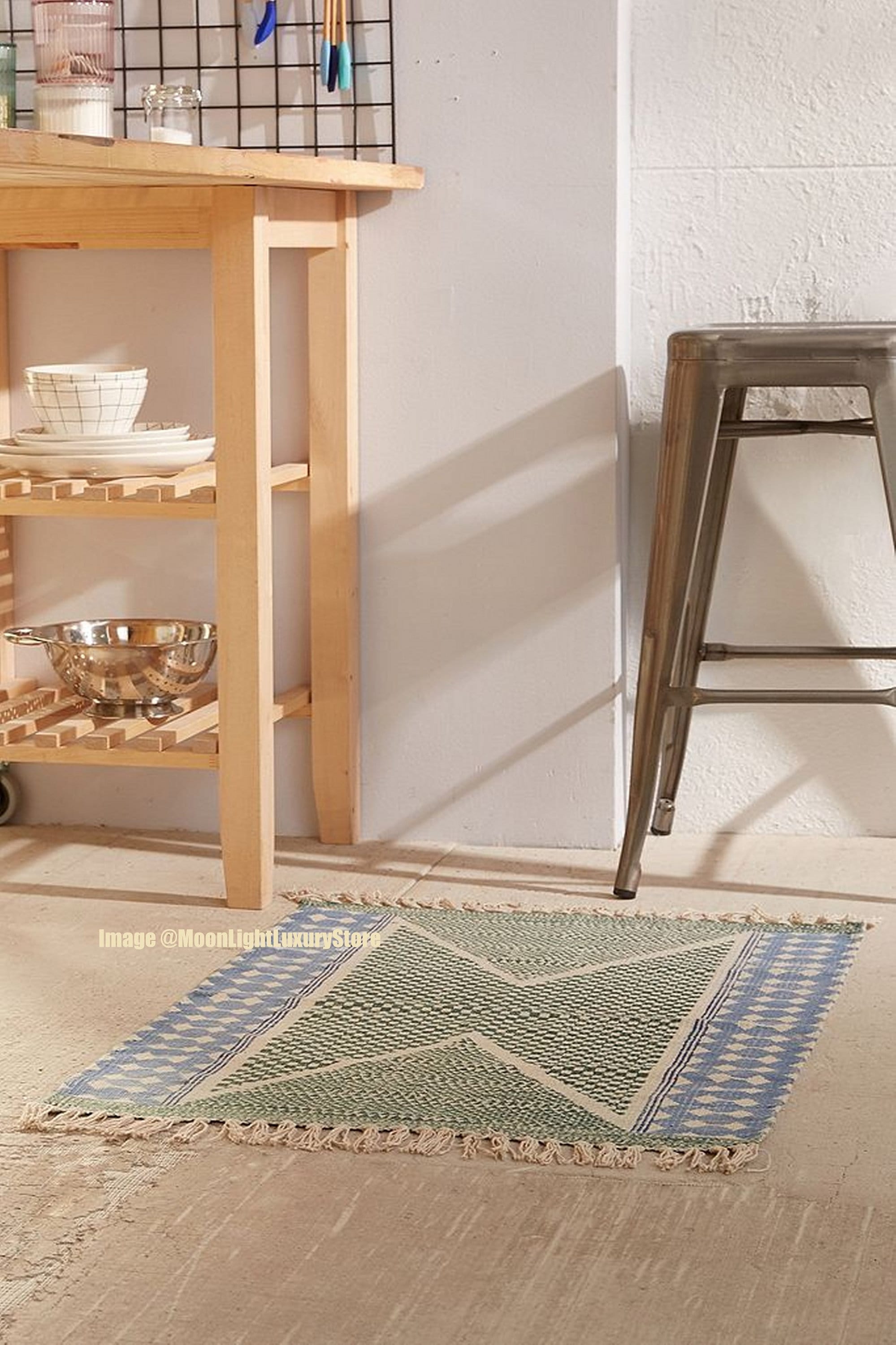 5x8 Ft Handmade Rug Large Cotton Rug Handblock Printed Rug Etsy UK