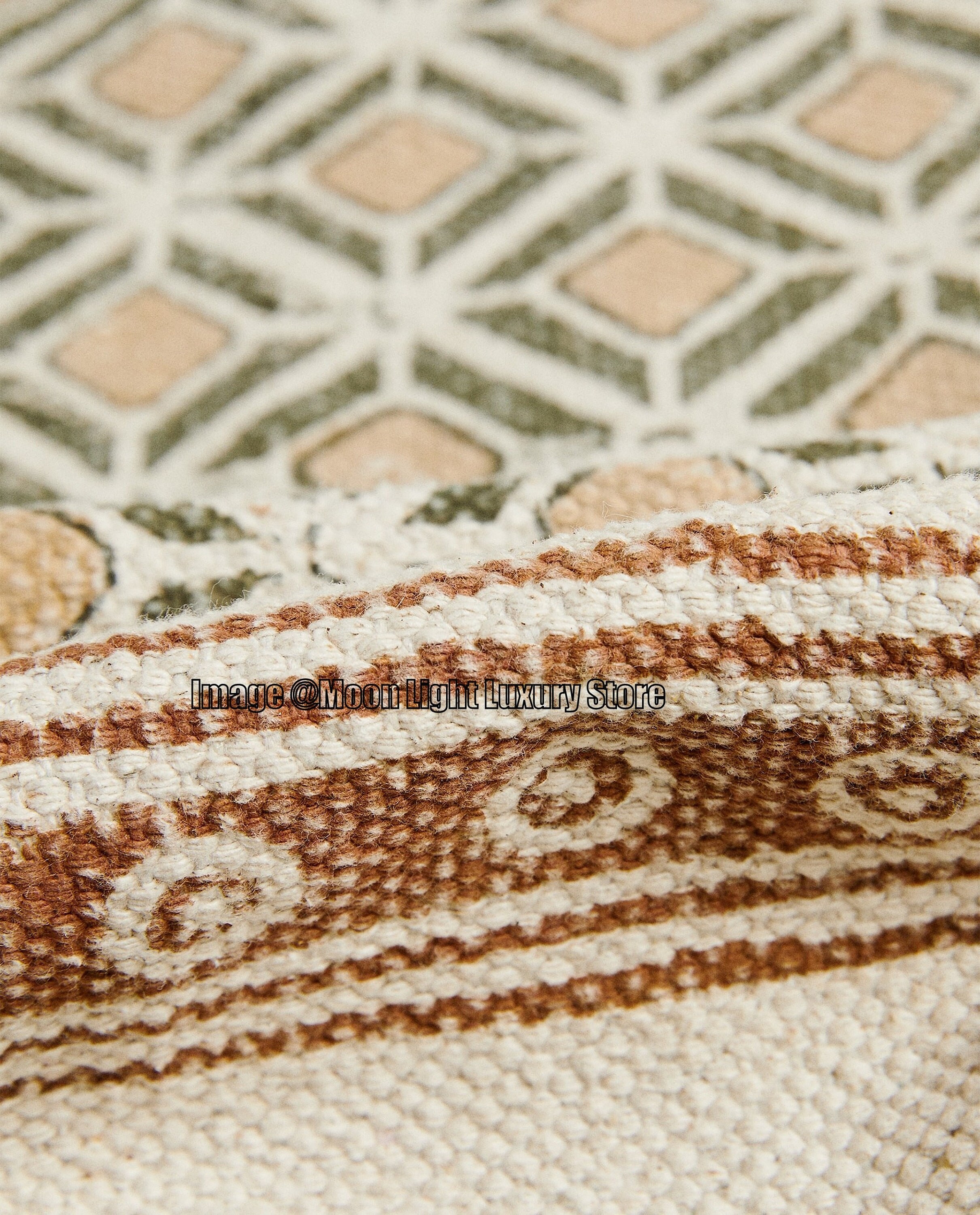 8x10 Ft Rug, Cotton Rug, Handmade Rug, Hand Block Printed Rug, Floor ...