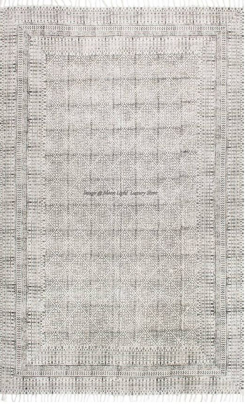 9x12 Feet Cotton Rug Handmade Rug Area Rug Boho Carpet Etsy