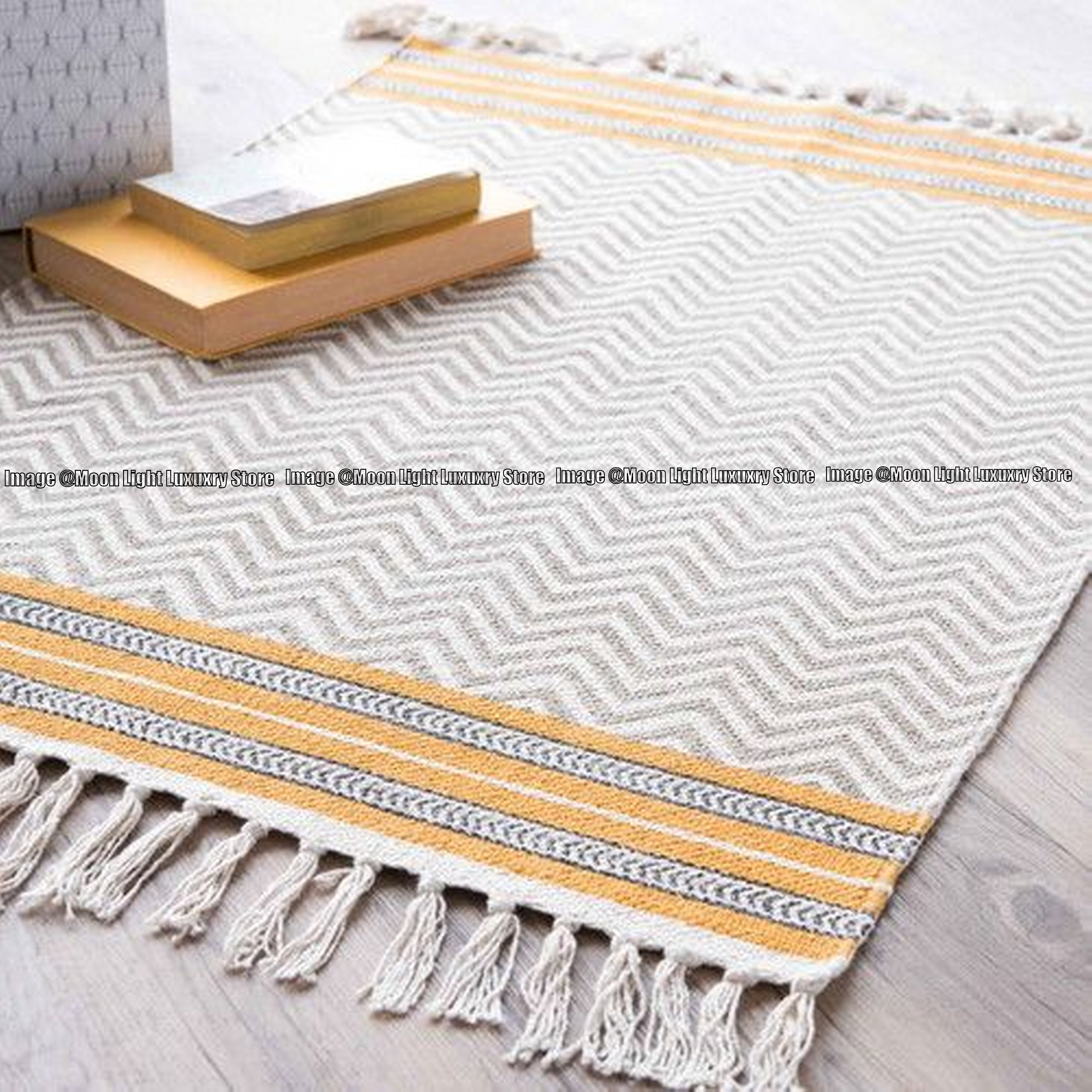 5x8 Ft Handmade Rug Large Cotton Rug Handblock Printed Rug Etsy