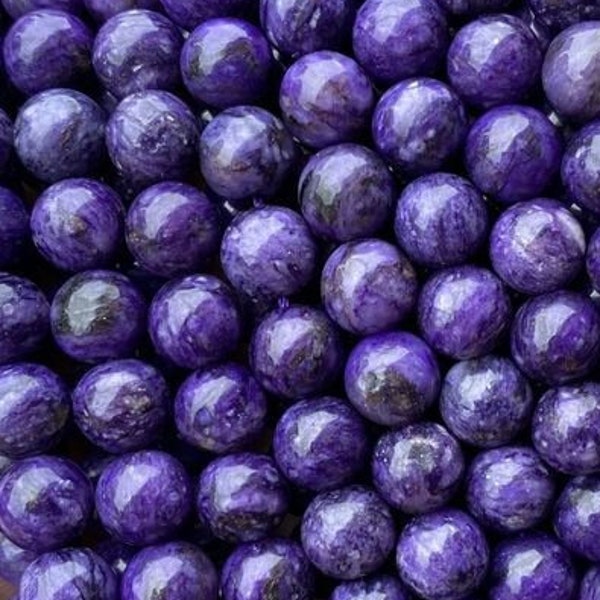 Created Dark Purple Charoite Beads, 4mm 6mm 8mm 10mm 12mm Full Strand 15.5" Stone Beads, Beading Suppliers, Gemstone Suppliers