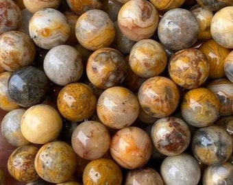 Genuine Natural Loose Round Semi Precious Healing Stone Smooth Crazy Lace Agate Gemstone Beads 2/3/4/6/8/10/12mm Full Strand 15"